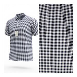 NWT Collar & Co. Mens Dress Polo Shirt 3XL Dress Collar Purple Gingham Golf